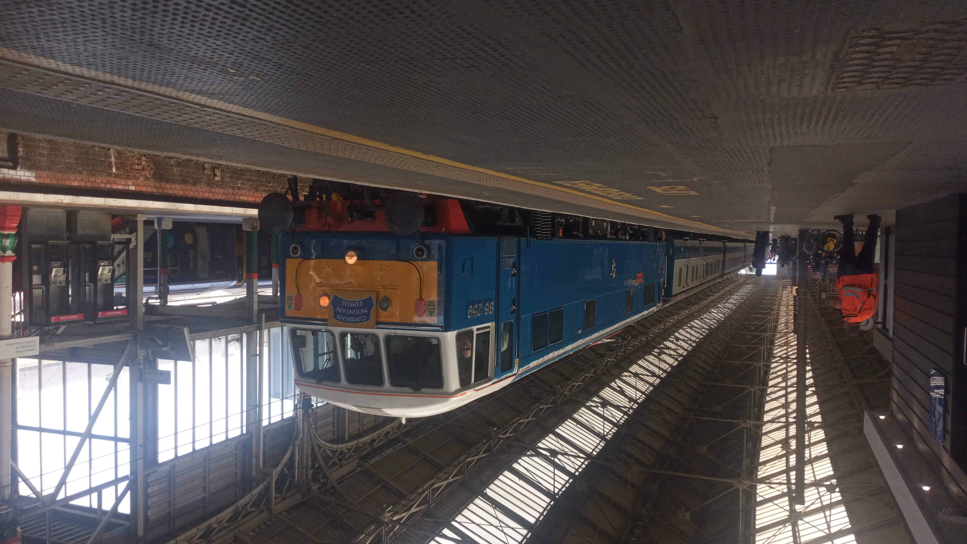 A loco-hauled train at Preston